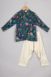 Boys floral kurta patiala set